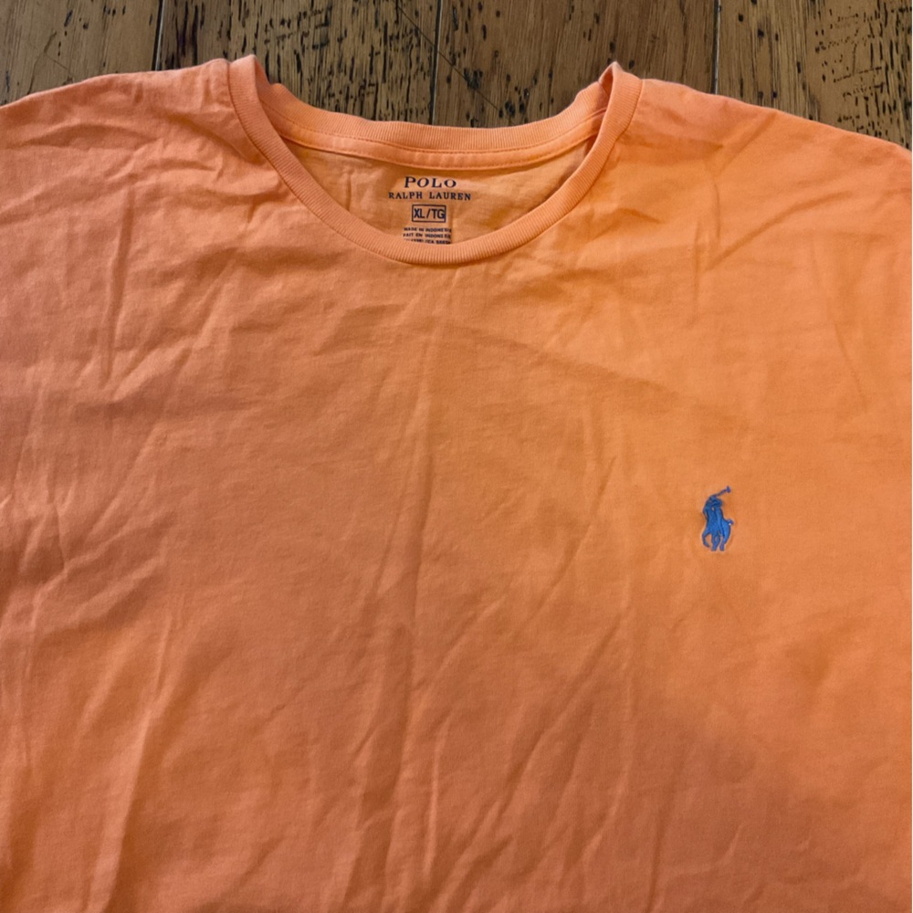 Polo by Ralph Lauren Kids Tee in Orange with Blue Logo